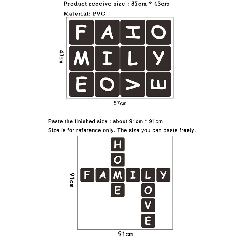 Creative Family Home Love Wall Sticker