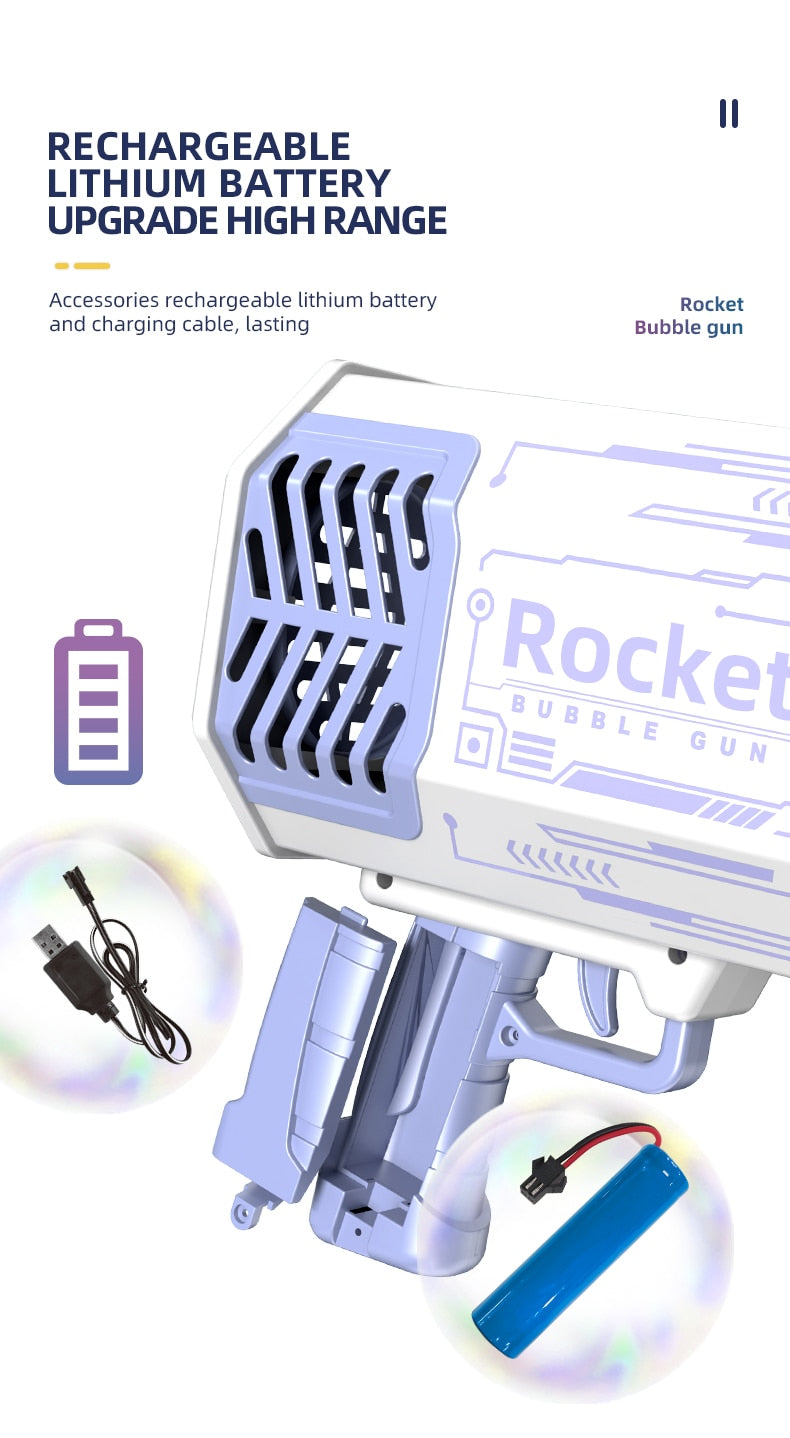 BlowGlow Rocket Bubble Gun