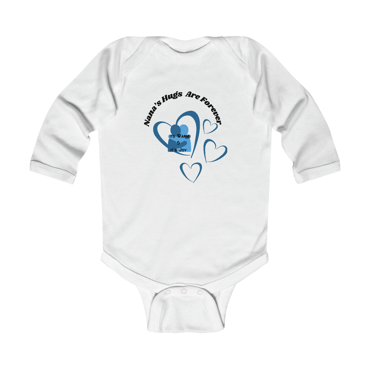 “NaNa’s Hugs are Forever” Infant Long Sleeve Bodysuit