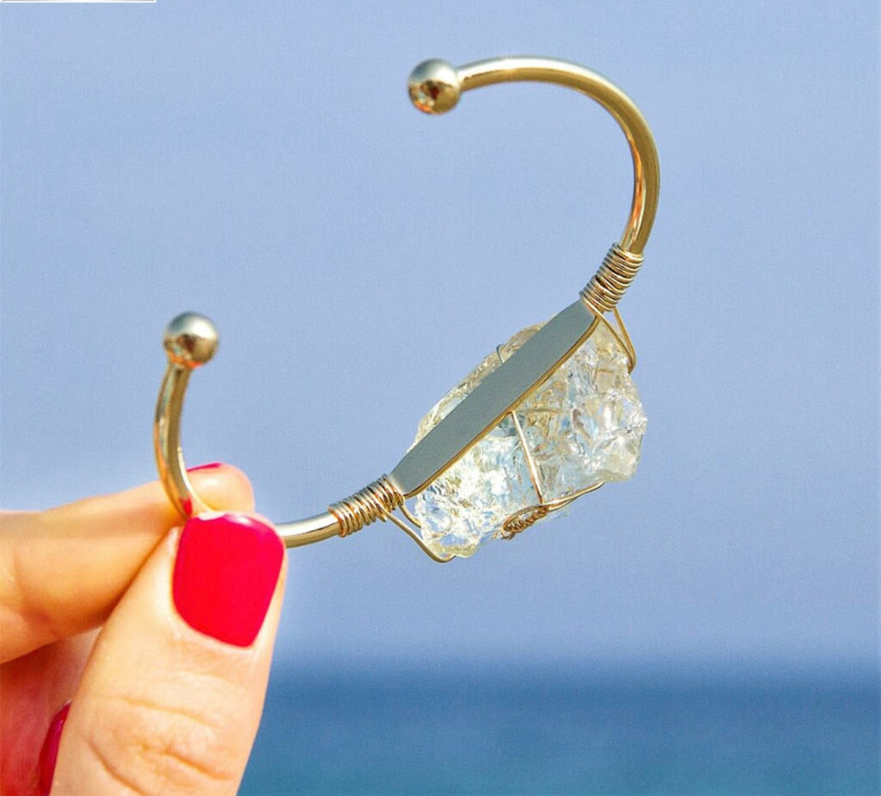 Natural Stone Bangles Cuff