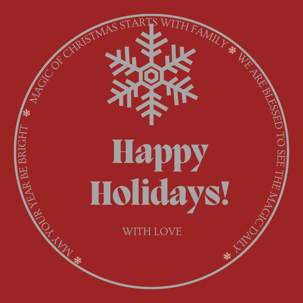 Happy Holidays Ornament
