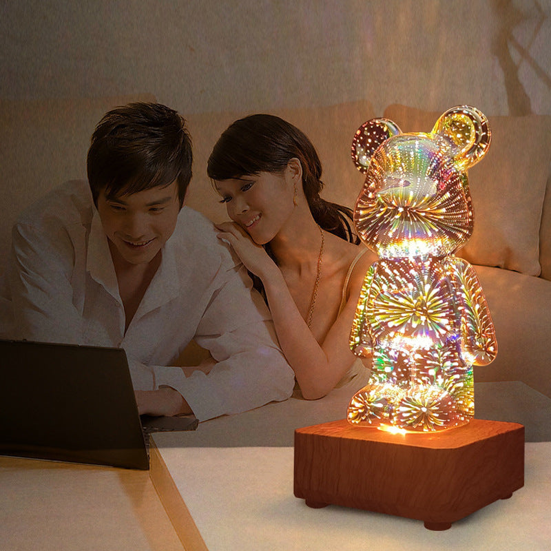 3D Galaxy Bear Table Lamp