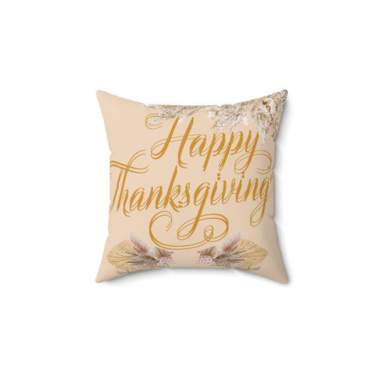 Thanksgiving Square Pillow