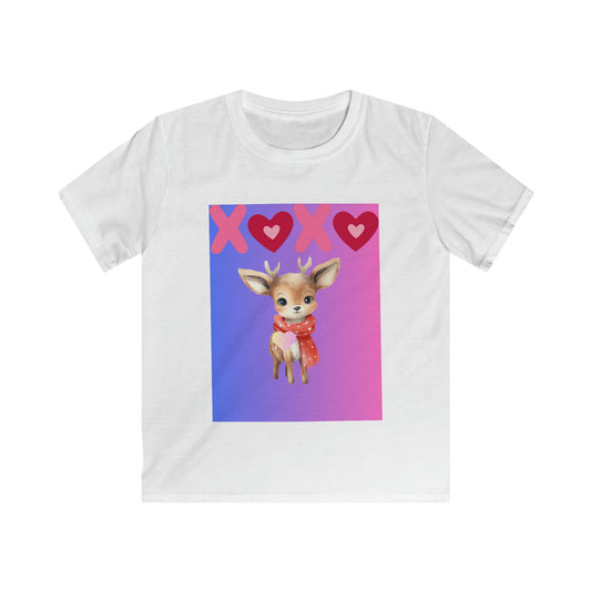 Reindeer Hugs & Kisses Kids Softstyle Tee