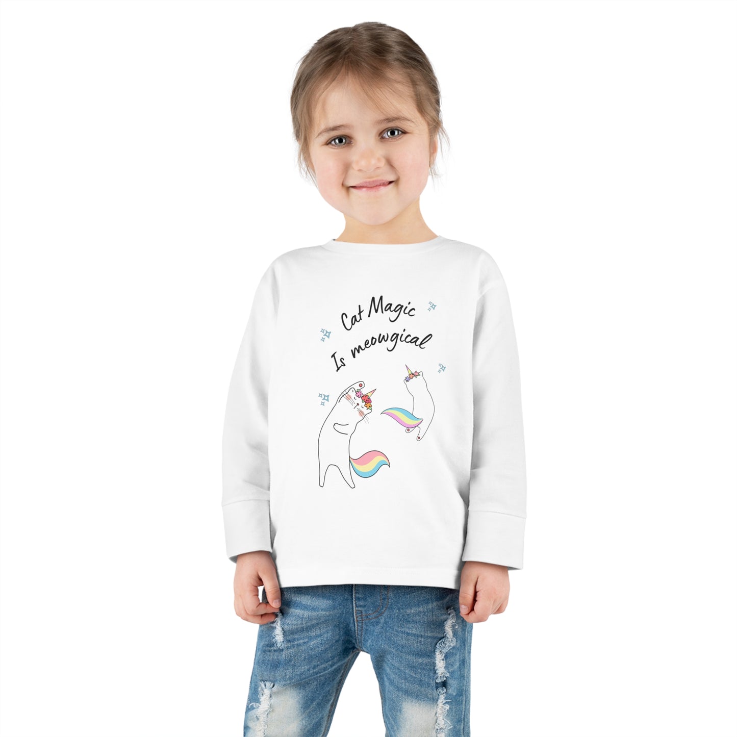 Cat Magic Toddler Long Sleeve Tee