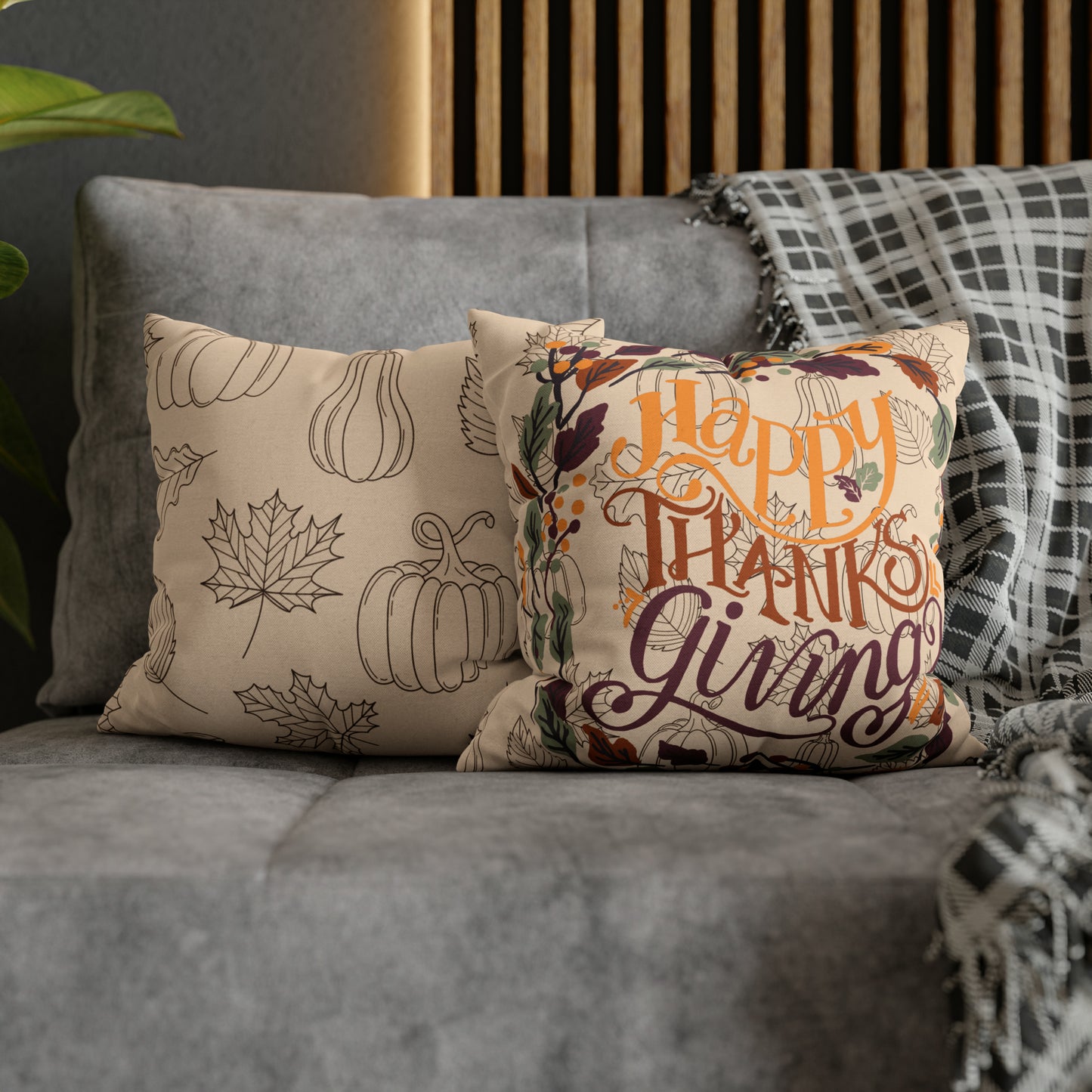 Happy Thanksgiving 14*14 Pillow Case