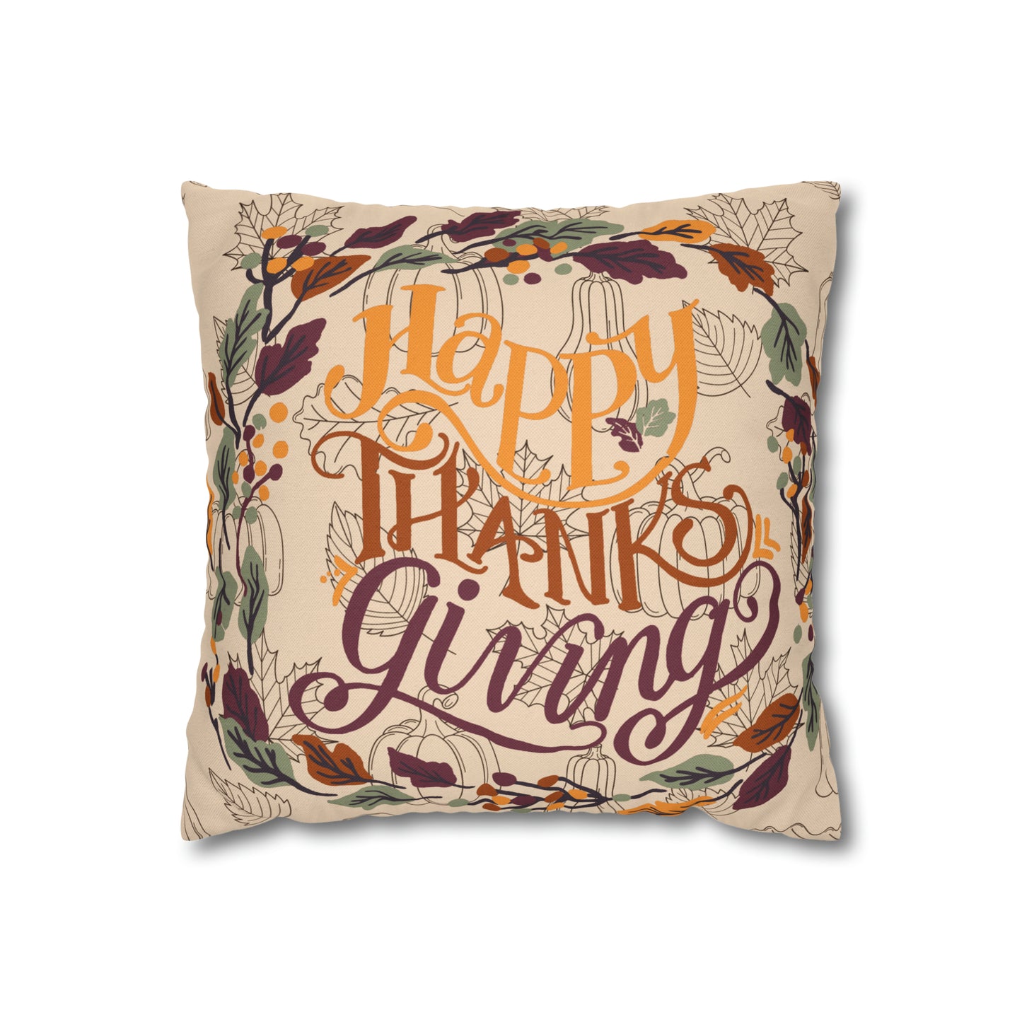 Happy Thanksgiving 14*14 Pillow Case