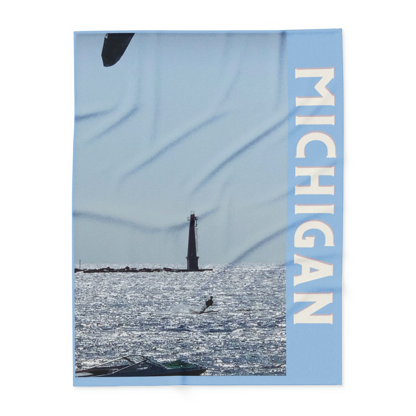 “Michigan Beach View” Arctic Fleece Blanket