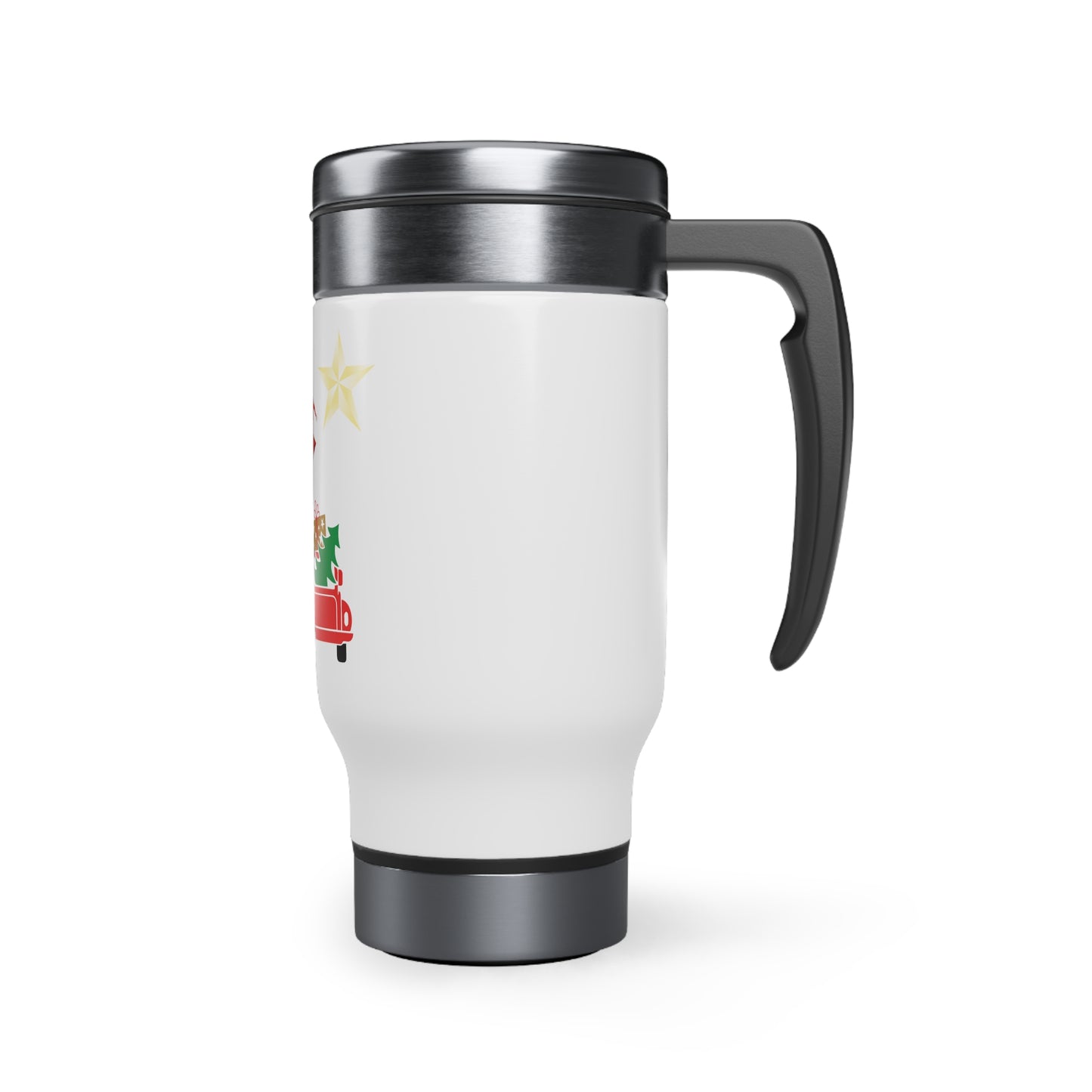 Roads to the Holidays Travel Mug with Handle, 14oz