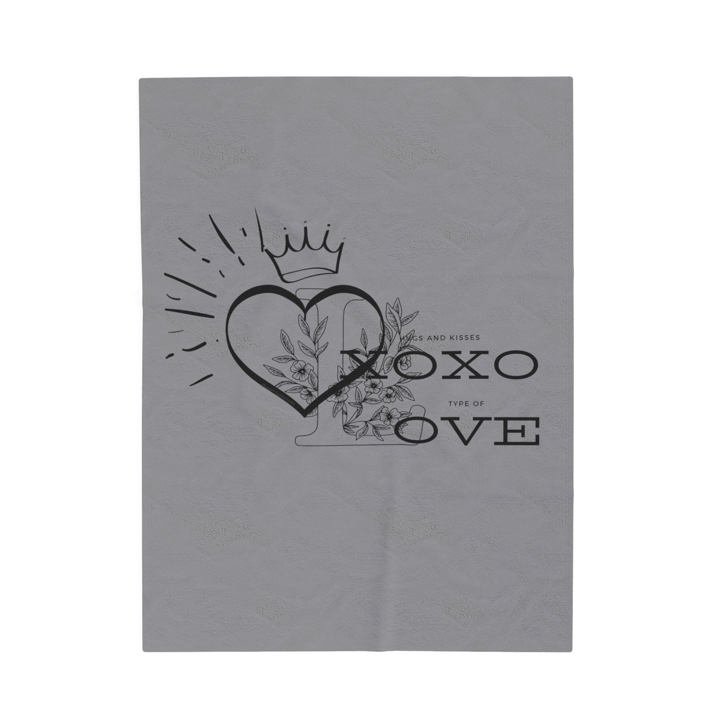 XOXO Hugs & Kisses Plush Blanket