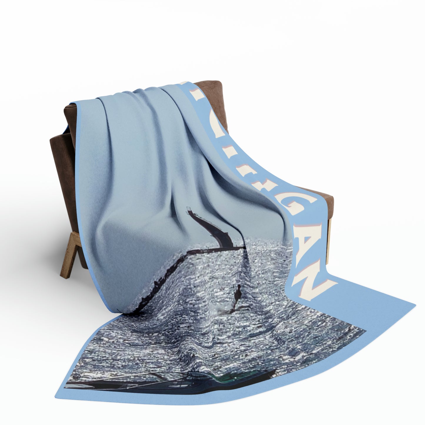 “Michigan Beach View” Arctic Fleece Blanket