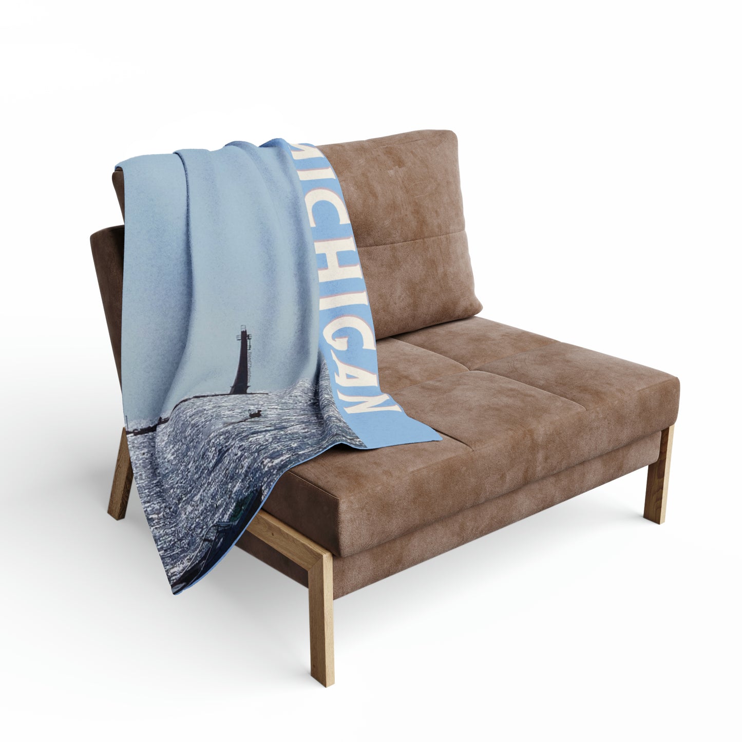 “Michigan Beach View” Arctic Fleece Blanket