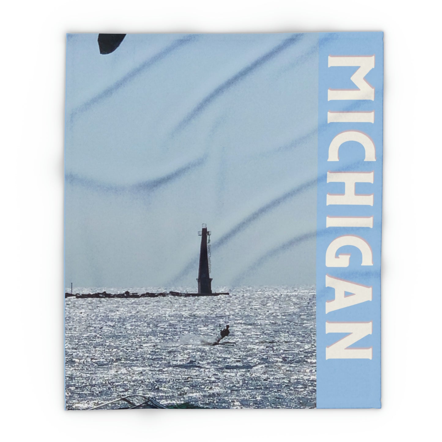 “Michigan Beach View” Arctic Fleece Blanket