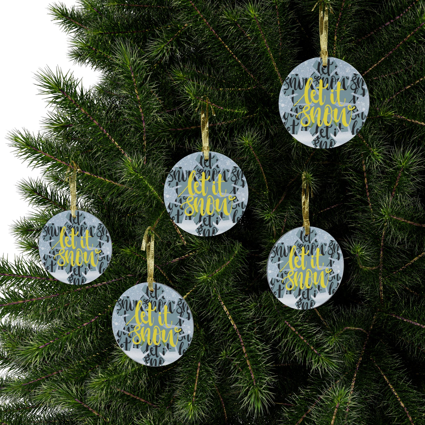 Let It Snow Acrylic Ornaments