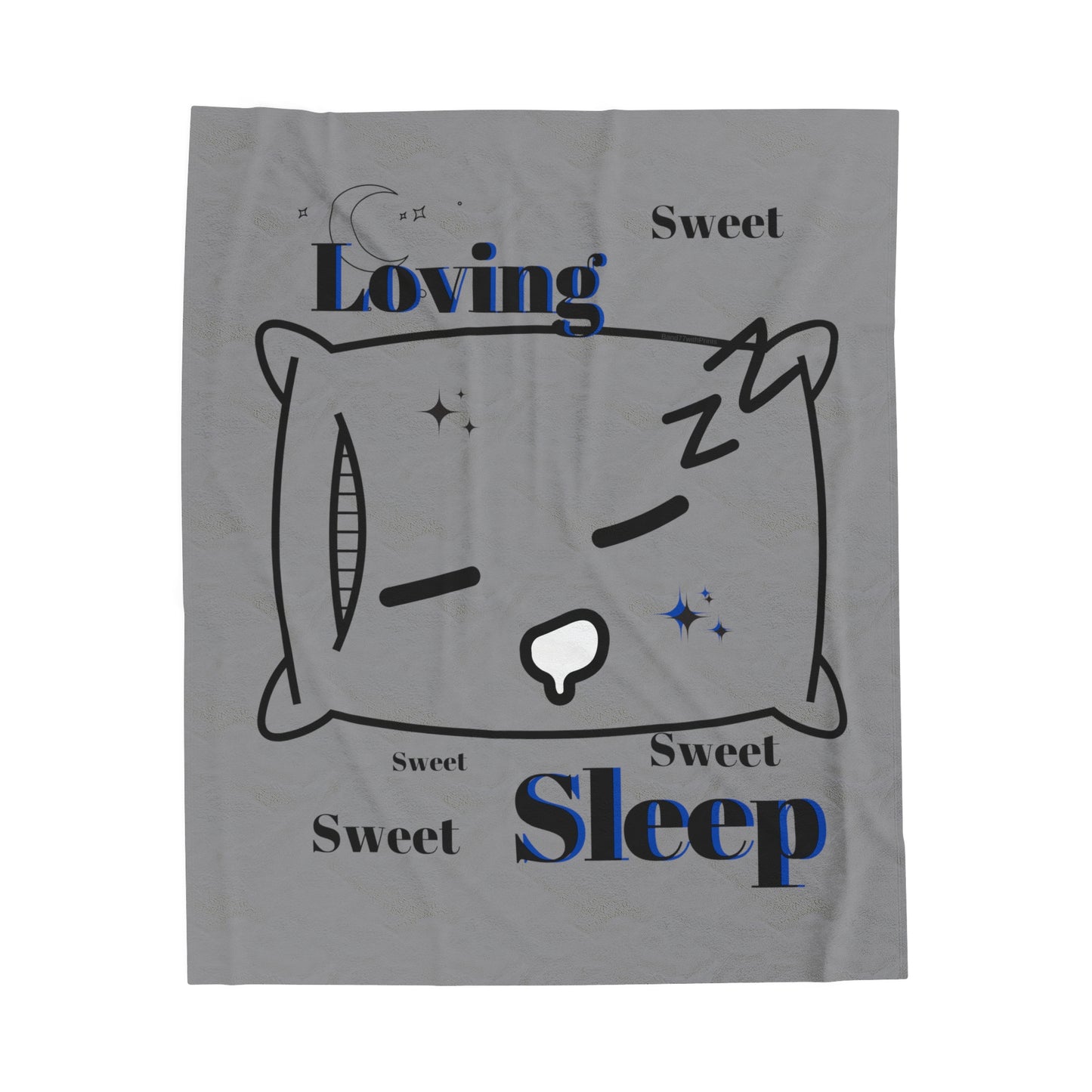 Grey Loving Sweet Sleep Plush Blanket