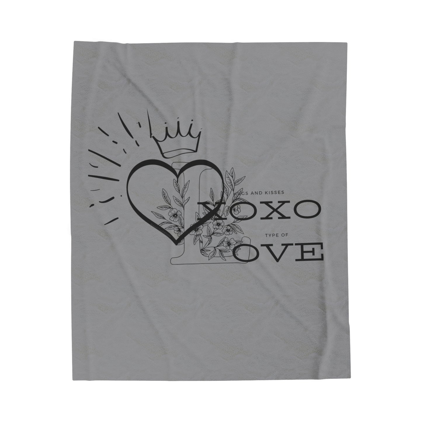 XOXO Hugs & Kisses Plush Blanket