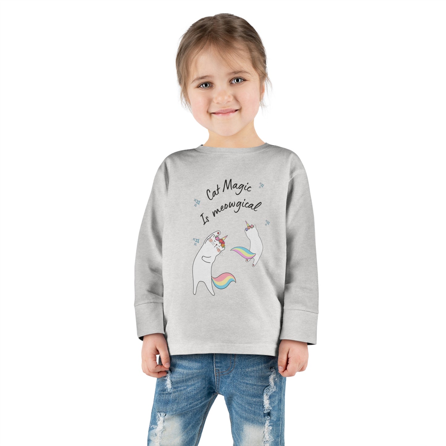 Cat Magic Toddler Long Sleeve Tee