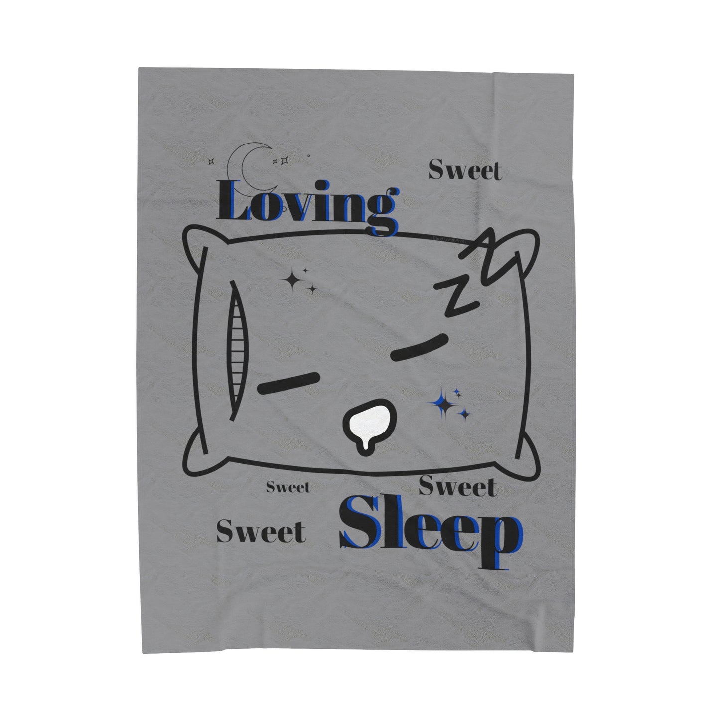 Grey Loving Sweet Sleep Plush Blanket