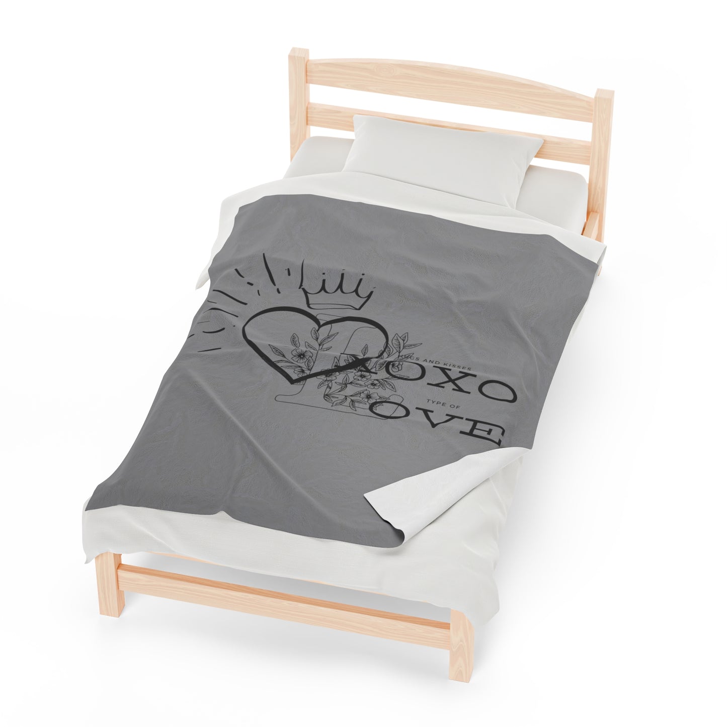 XOXO Hugs & Kisses Plush Blanket