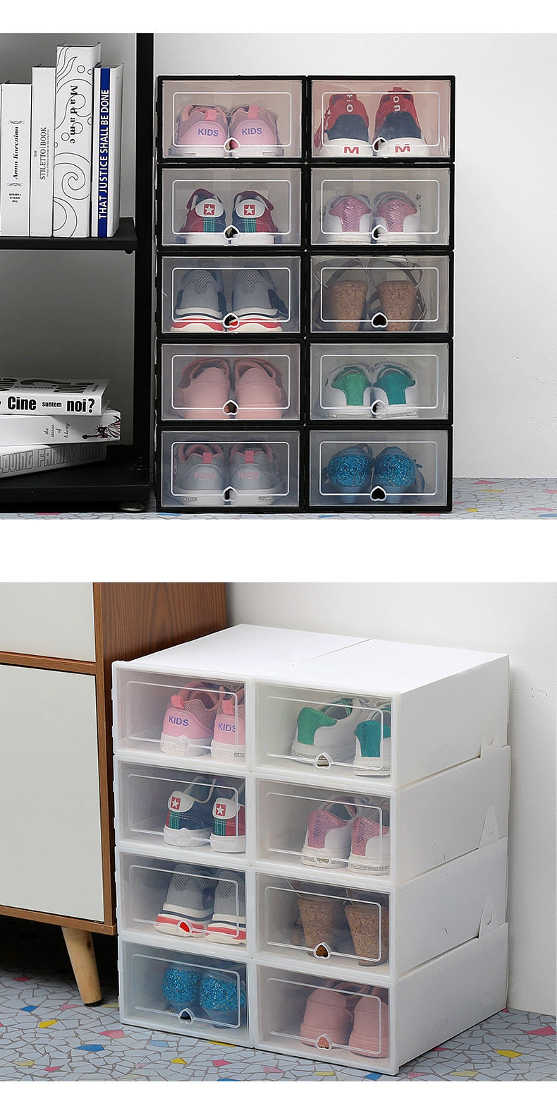 6 Packs Transparent Shoe Box