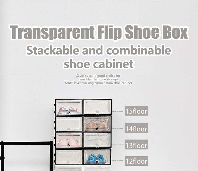 6 Packs Transparent Shoe Box