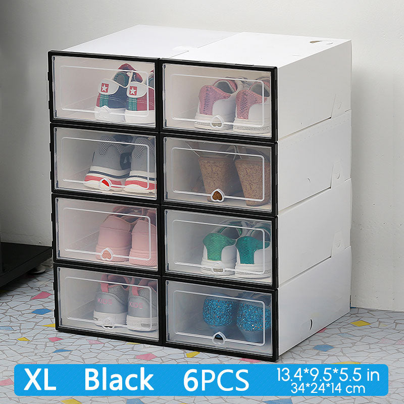 6 Packs Transparent Shoe Box