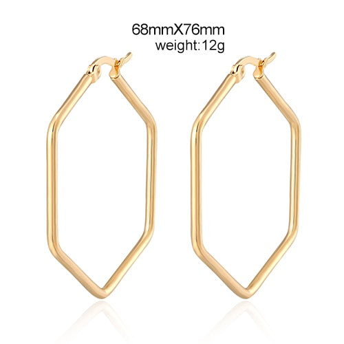 Glossy Hexagon Earrings