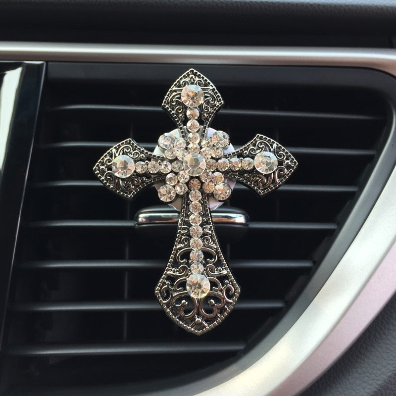 Diamond Cross Car Air Freshener