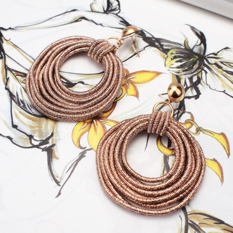 Spring Bangle Hoops Earrings