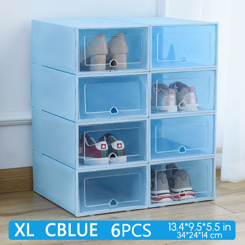 6 Packs Transparent Shoe Box