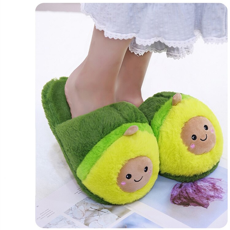 Cute Cartoon Avocado Slippers