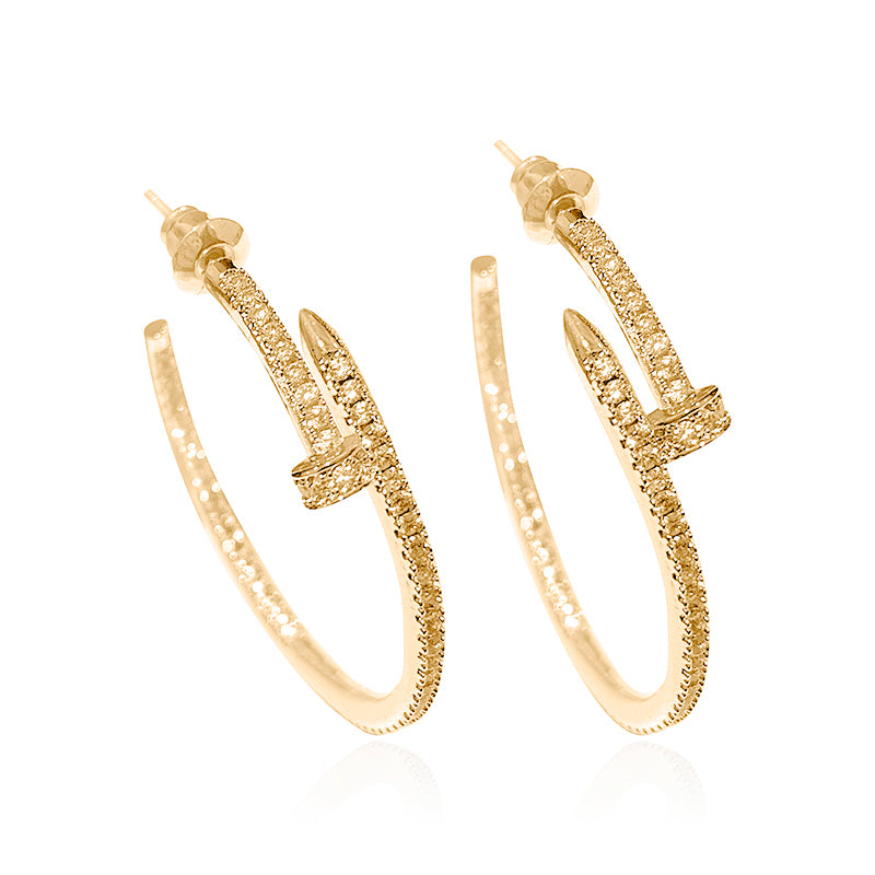 Nail Graceful Large Hoops Earrings