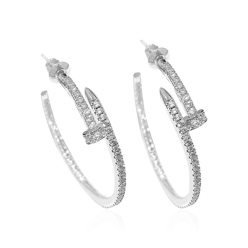 Nail Graceful Large Hoops Earrings