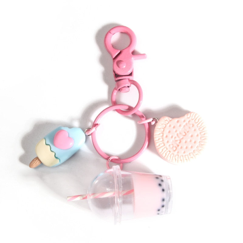 Cute Ice-cream/Bobba tea Keychains