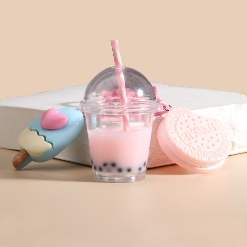 Cute Ice-cream/Bobba tea Keychains