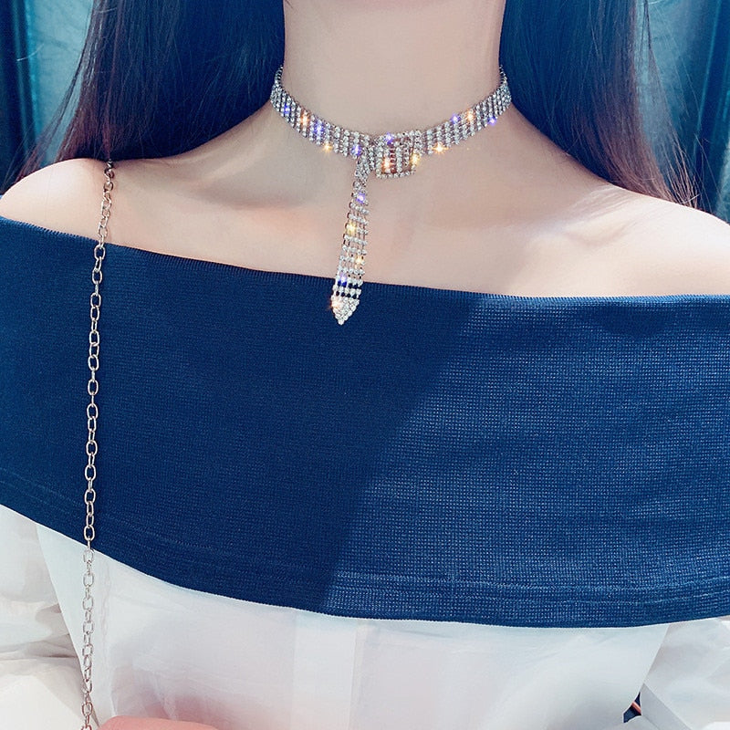 Full Rhinestone Choker Necklace’s