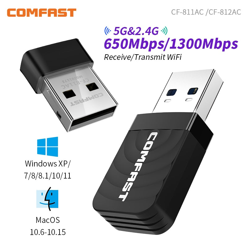 650Mbps/1300 USB Wifi Adapter dual band