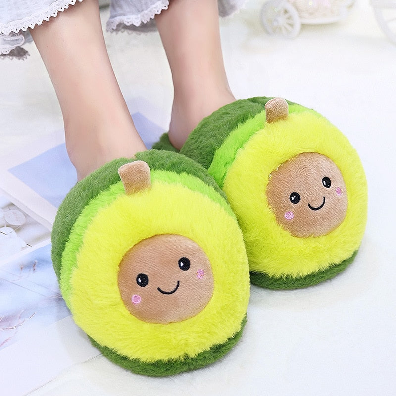 Cute Cartoon Avocado Slippers