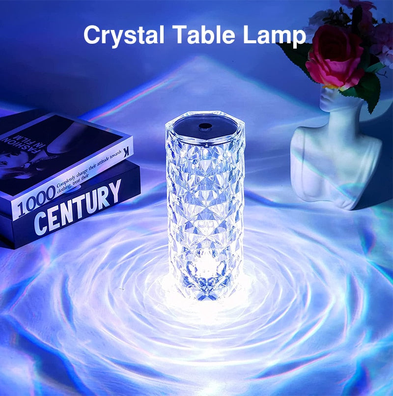 Crystal Multi Color LED Table Lamp