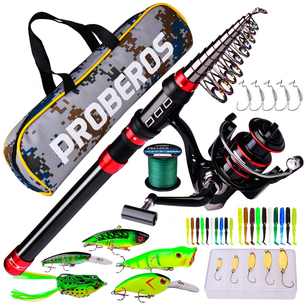 Long Cast Rod Fishing Reel Line Bag Set