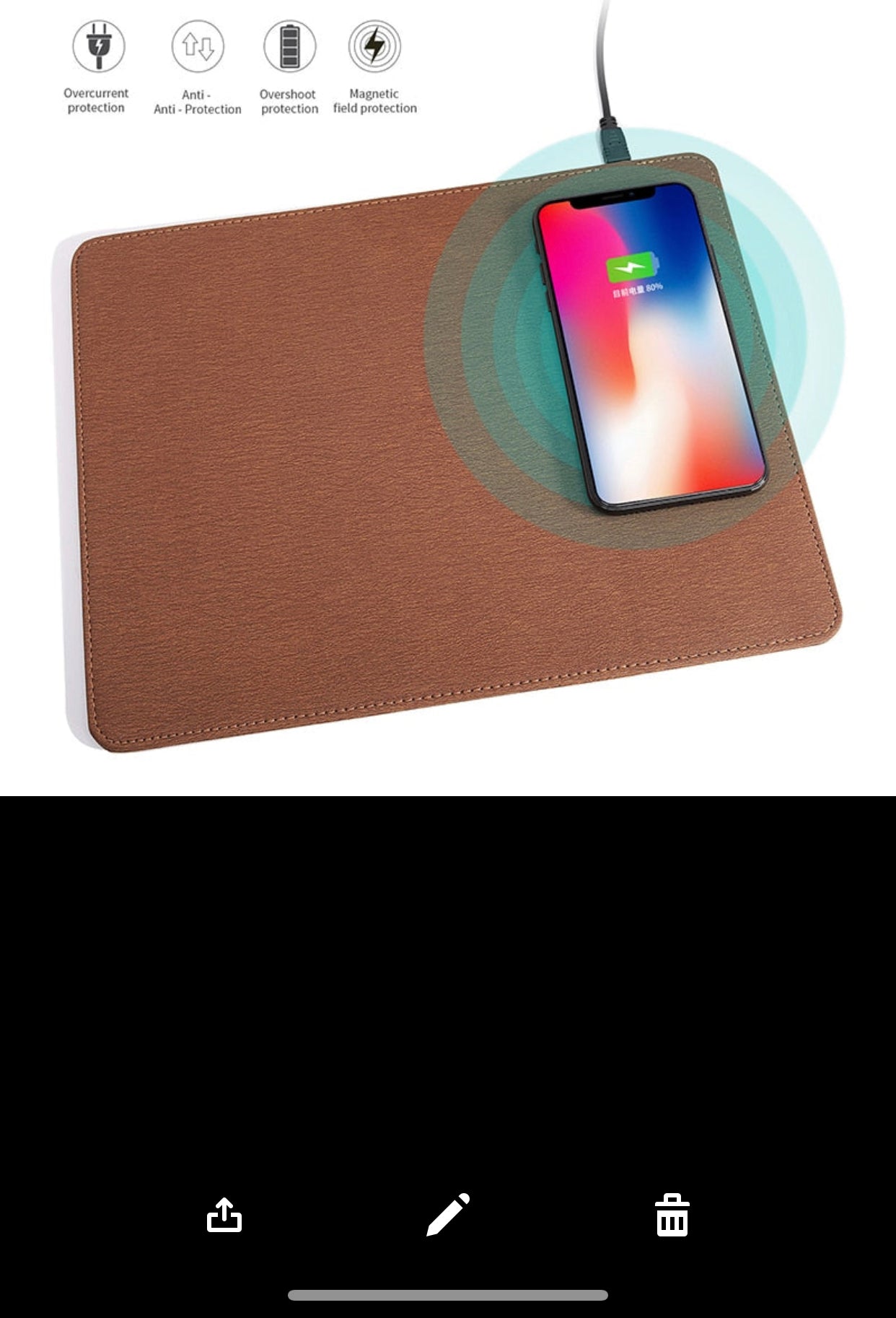 Wireless Mouse pad Charger