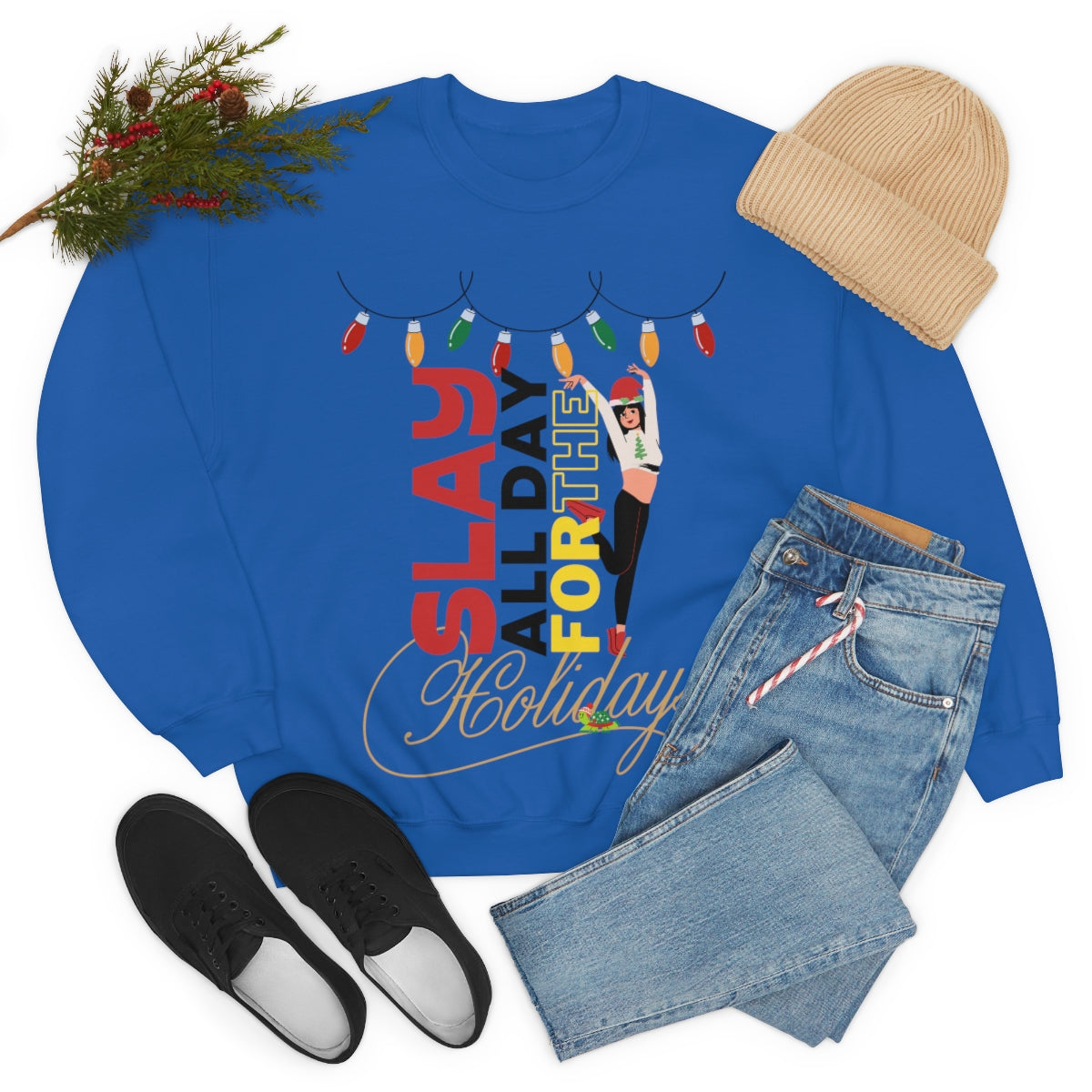 “Slay Allday For The Holiday”™ Crewneck Sweatshirt