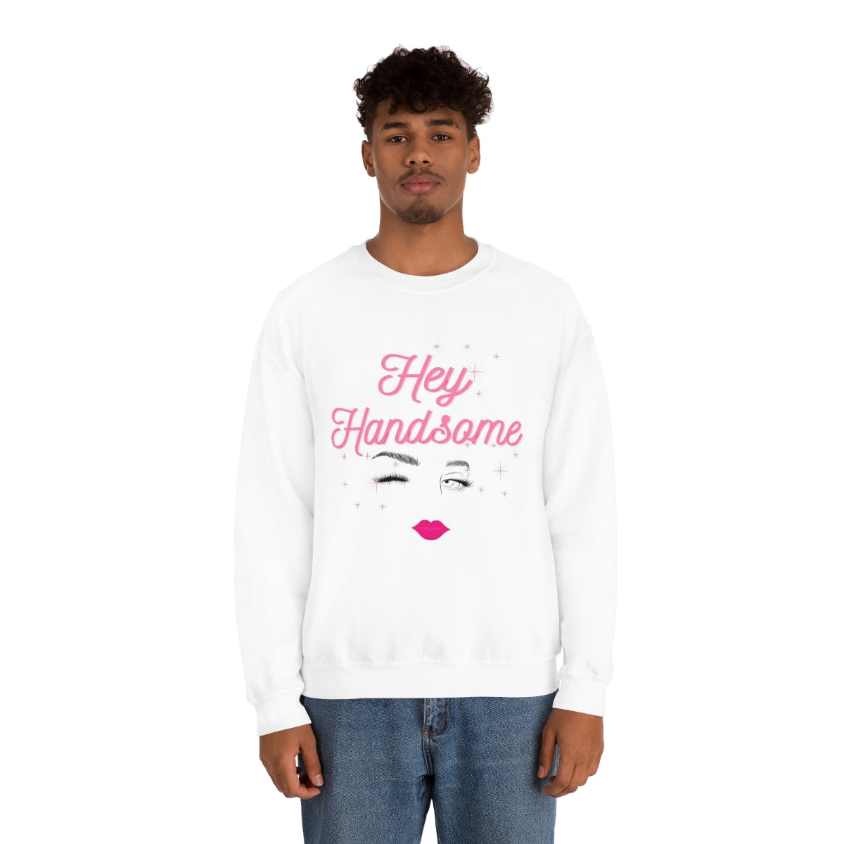 “Hey Handsome” Unisex Heavy Blend™ Crewneck Sweatshirt