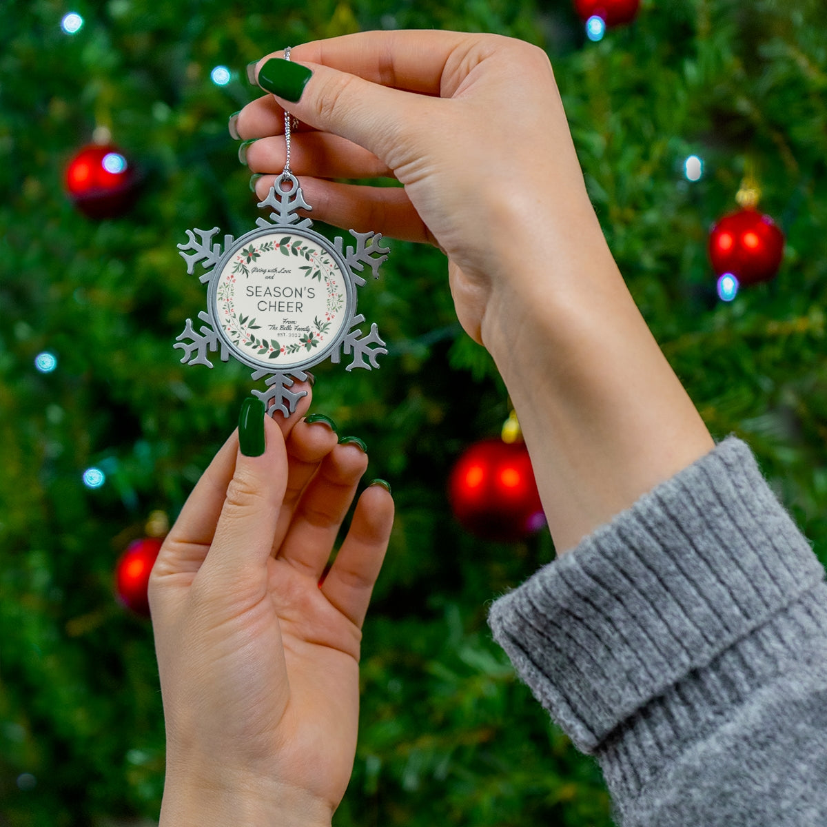 “Season Cheer” Snowflake Ornament