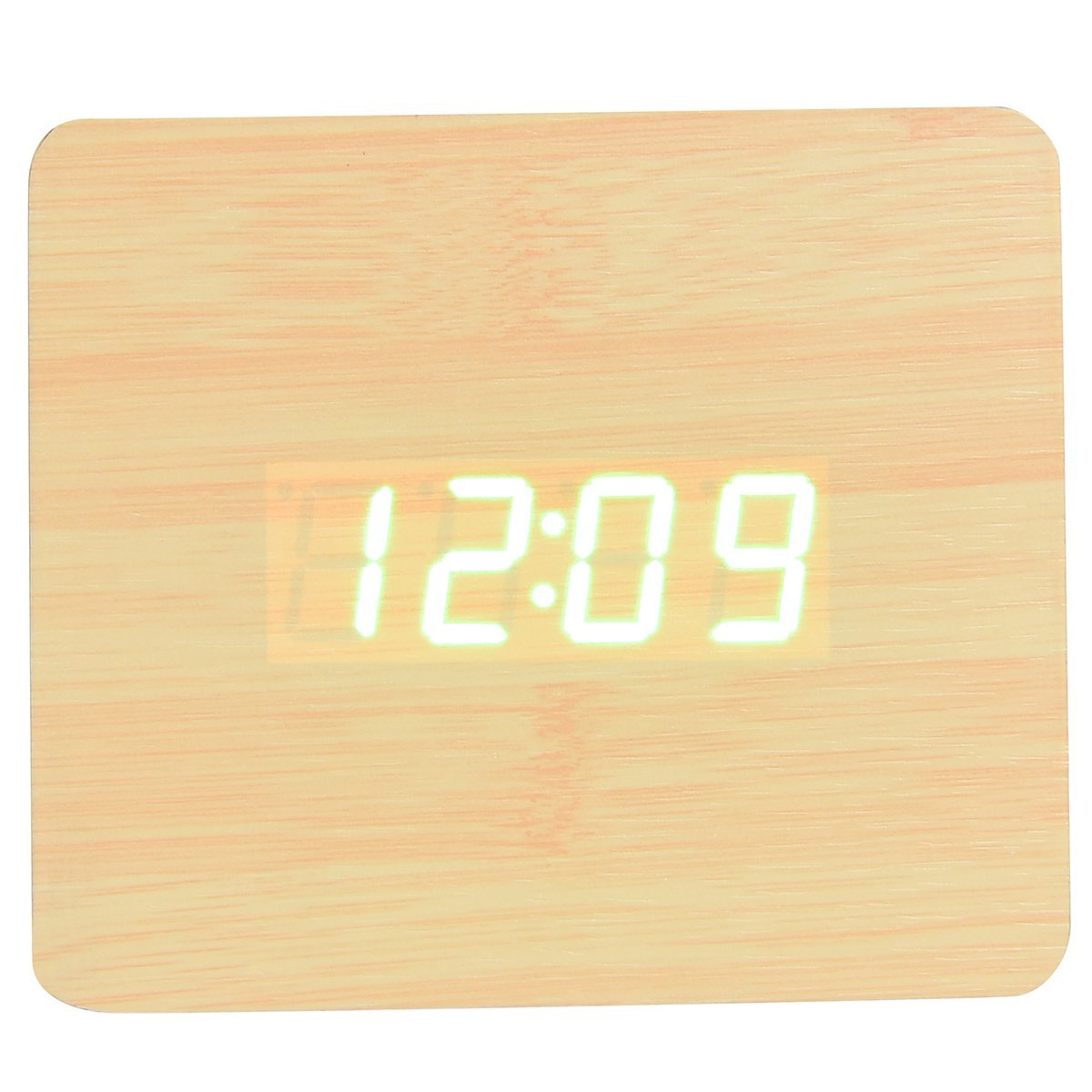 Square Wood Digital Desk Clock