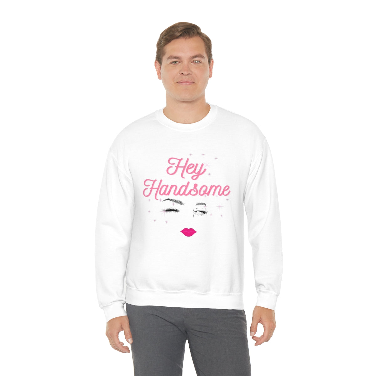 “Hey Handsome” Unisex Heavy Blend™ Crewneck Sweatshirt