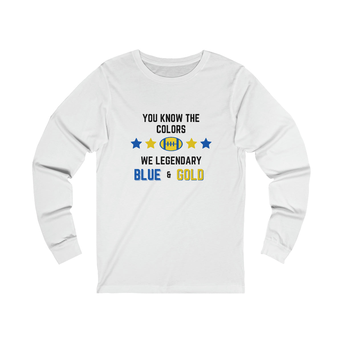 Legendary Sport Colors Blue and Gold Unisex Jersey Long Sleeve Tee