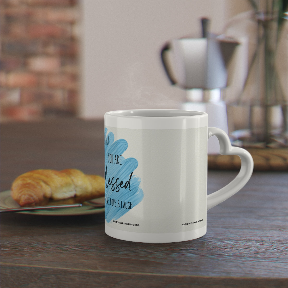 “Today you are Blessed” Heart-Shaped Mug