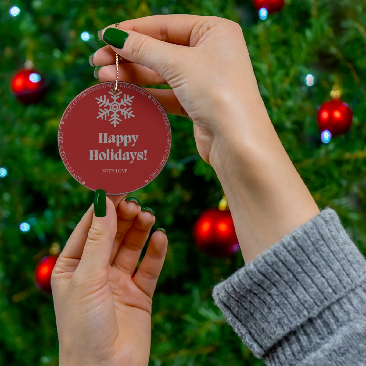 Happy Holidays Ornament