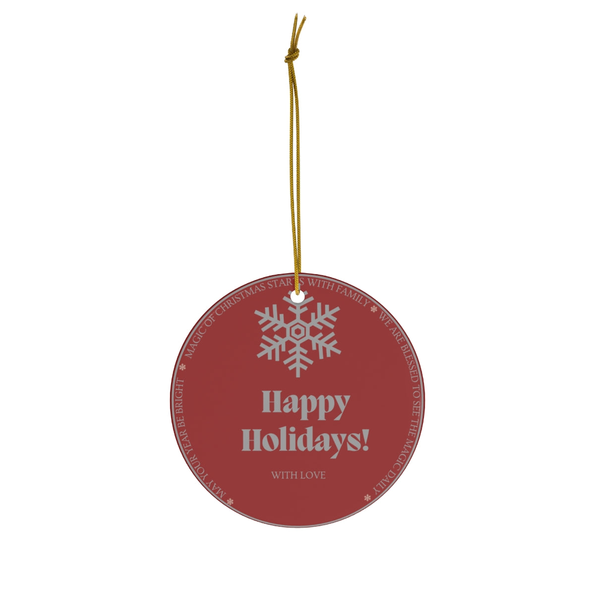 Happy Holidays Ornament